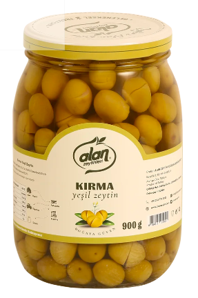 AlanZeytin Kırma Yeşil Zeytin 900 Gr